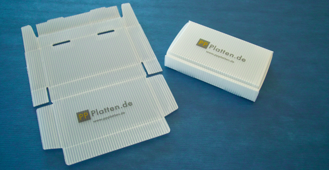 Box aus PP-Platte gestanzt Verpackung Polypropylen Stegplatte