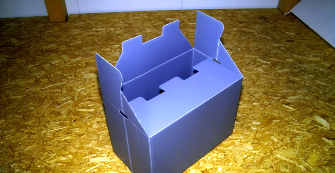 Faltbare Lagerbox oder Umzugsbox aus PP-Hohlkammerplatte