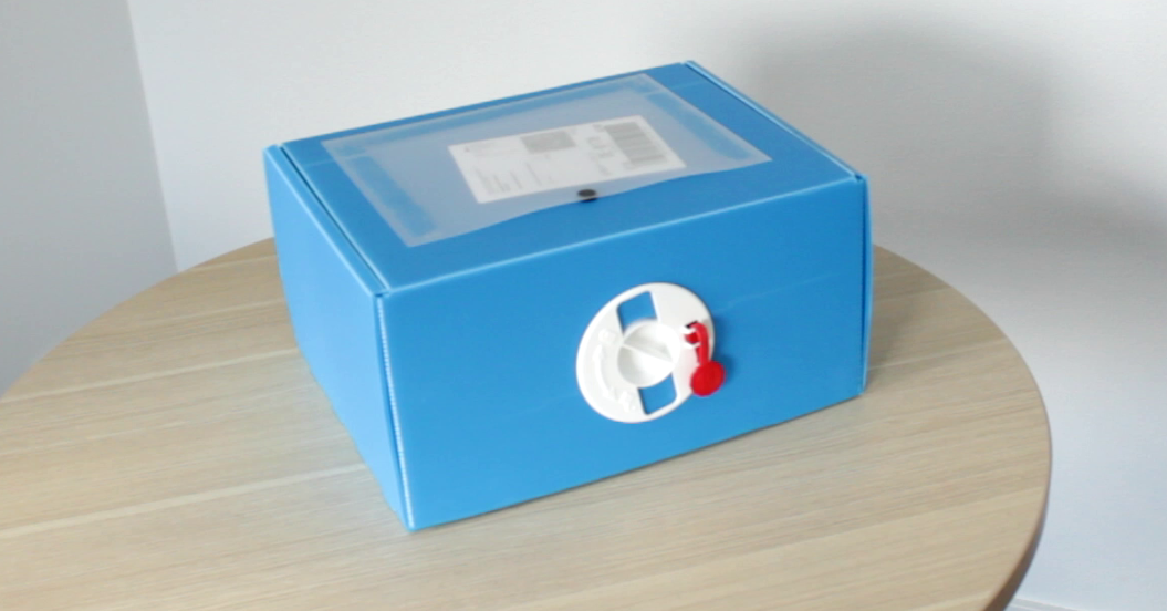 Mehrweg-Versandbox aus Kunststoff Polypropylen PP voll recyclingfähig 1075 555 Mehrweg-Versandbox Multiversandbox aus Kunststoff PP-Platten