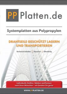 Titel Broschüre Stahlseile sicher verpacken PPPlatten GmbH