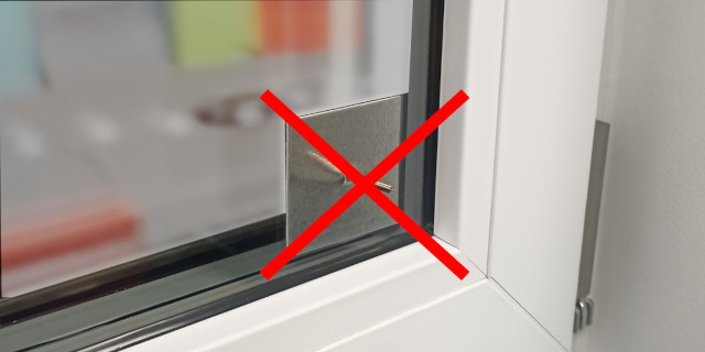 Montagehilfe für Schutzplatten für Fenster auf Baustellen Glass-Pin nicht direkt aufkleben klein