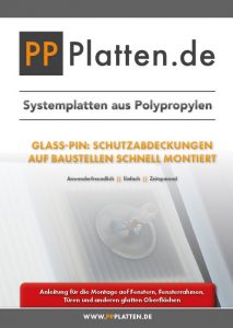 Titelseite der Montageanleitung für Schutzplatten auf Baustellen