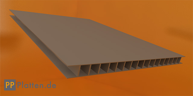 Stegplatte Hohlkammerplatte HKP aus Polypropylen Kunststoff