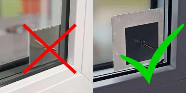 Anleitungsbild für Fensterschutz / Unterlegepatch