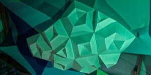 Geometrisches Gestaltungselement aus PP Hohlkammerplatten für Eventdekorationen